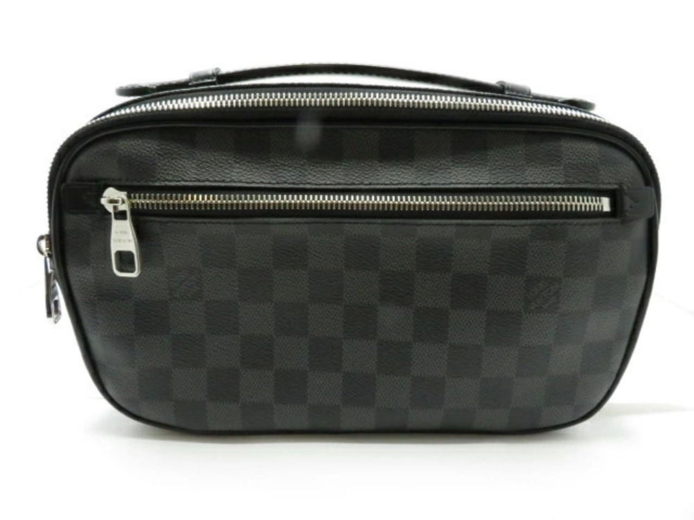 LOUIS VUITTON Ambrelle Shoulder Bag Damier Graphite Black